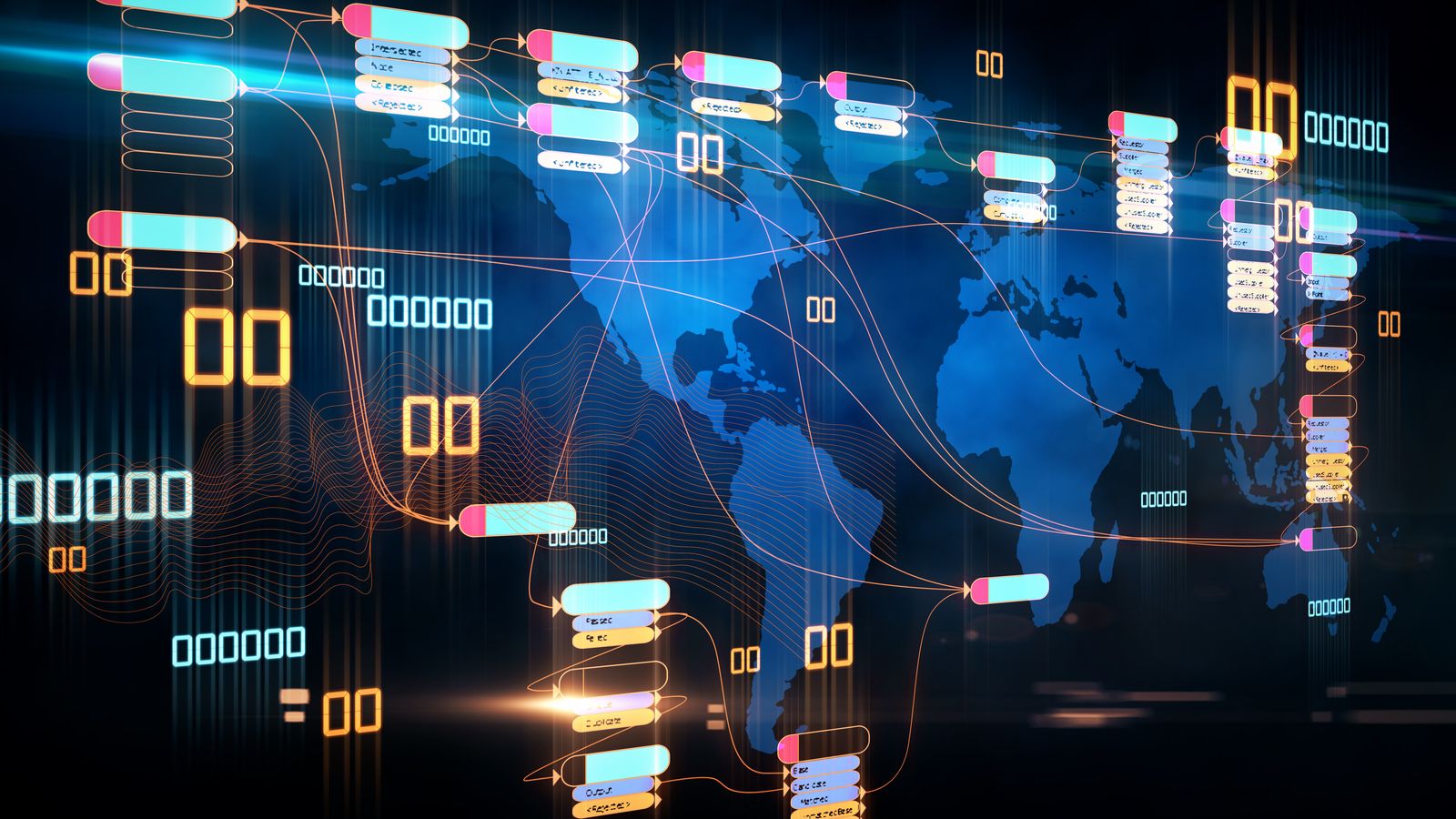 CDN edge cache network visualization showing regional traffic distribution during a live event